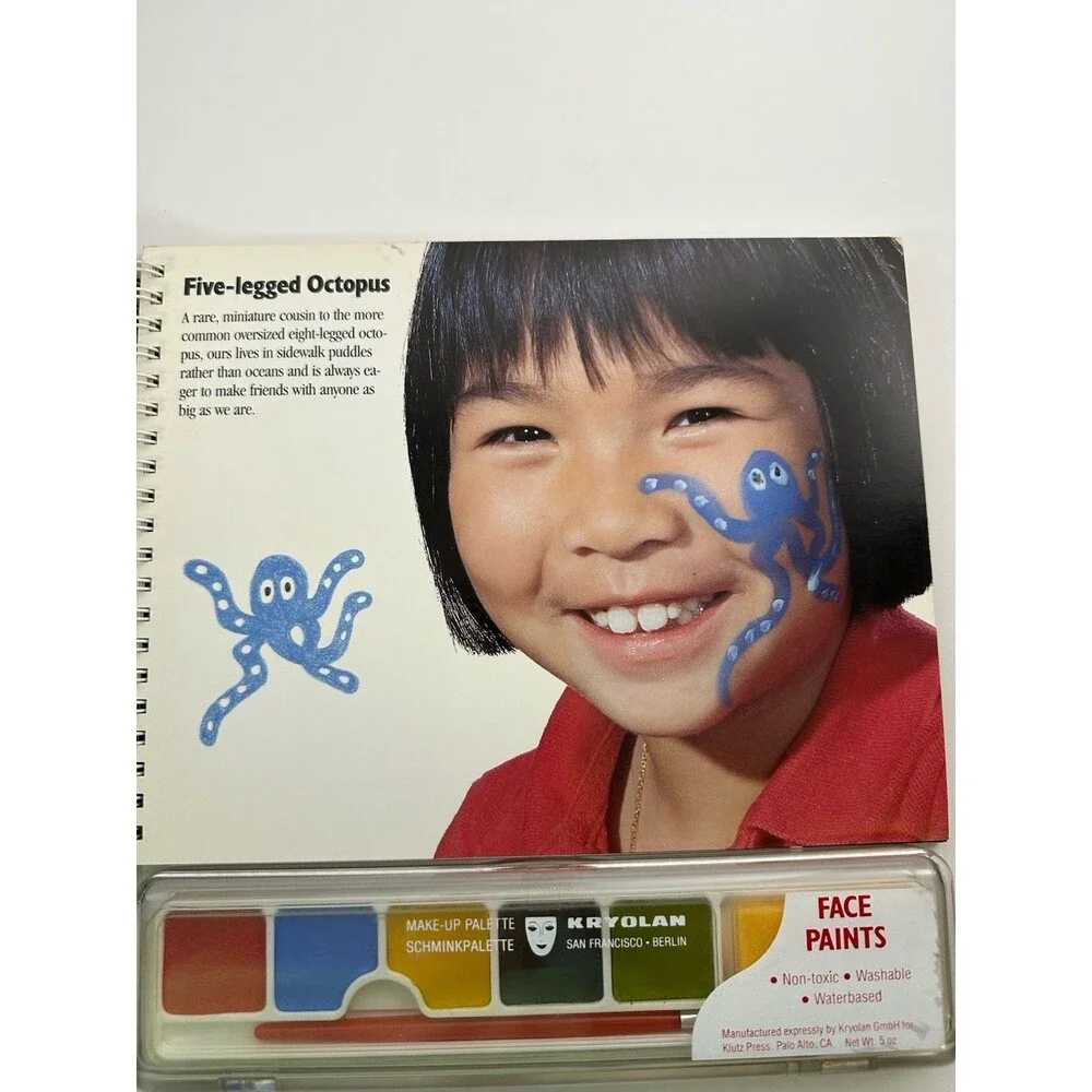 Vintage KFace Painting Klutz Book Kit Klutz Press 1990 Spiral With Paints